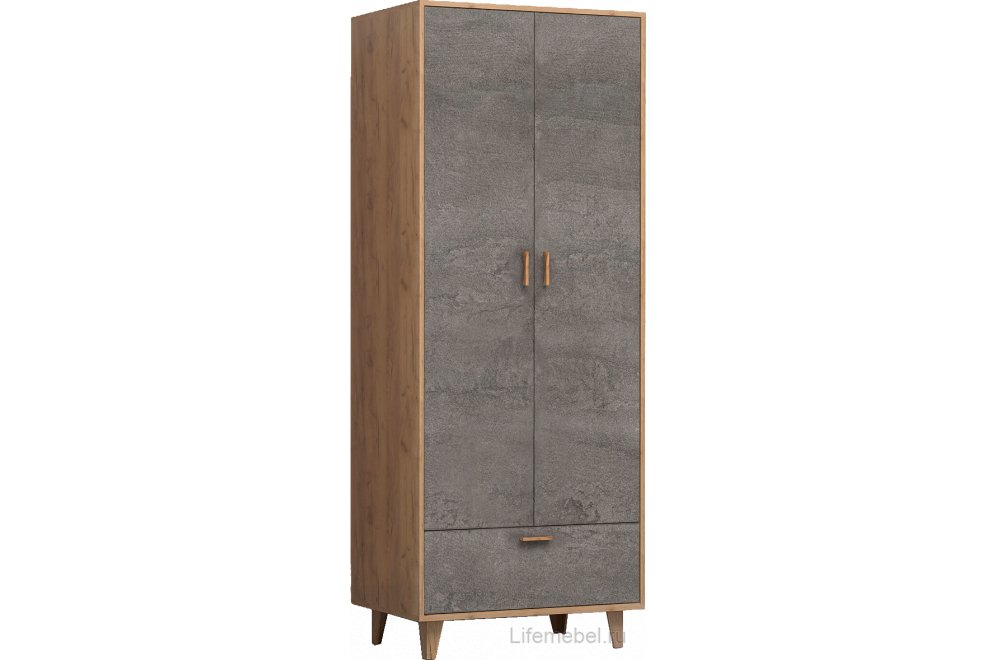 Модульная гостиная Эго дуб крафт золотой / камень темный комплектация 1