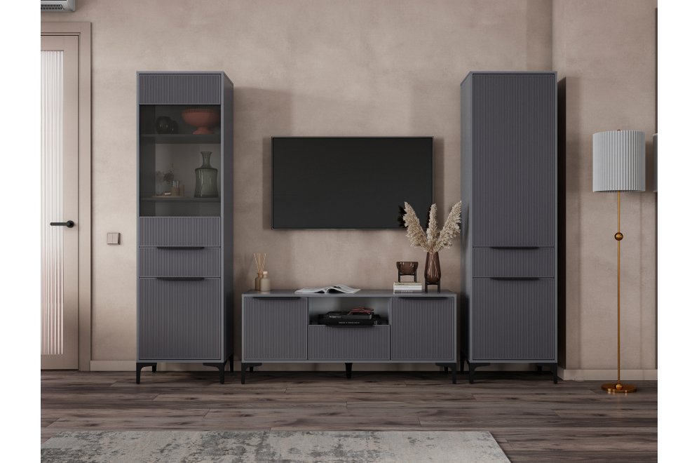 Модульная гостиная Иадама графит / графит софт комплектация 5