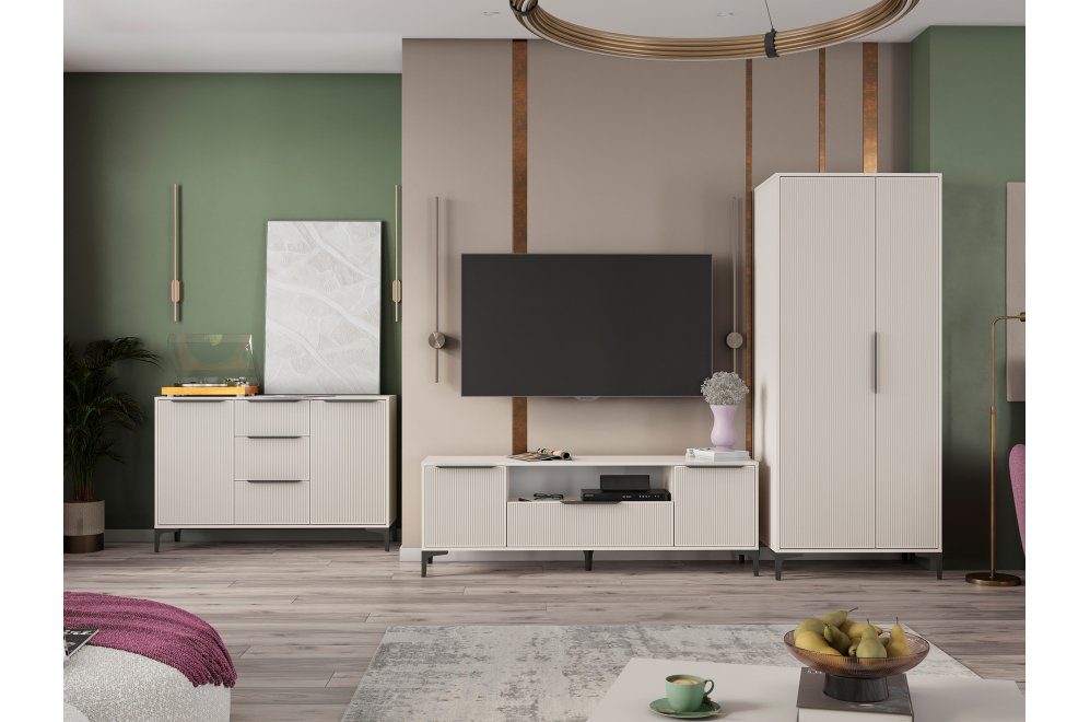 Модульная гостиная Иадама кашемир / кашемир комплектация 2