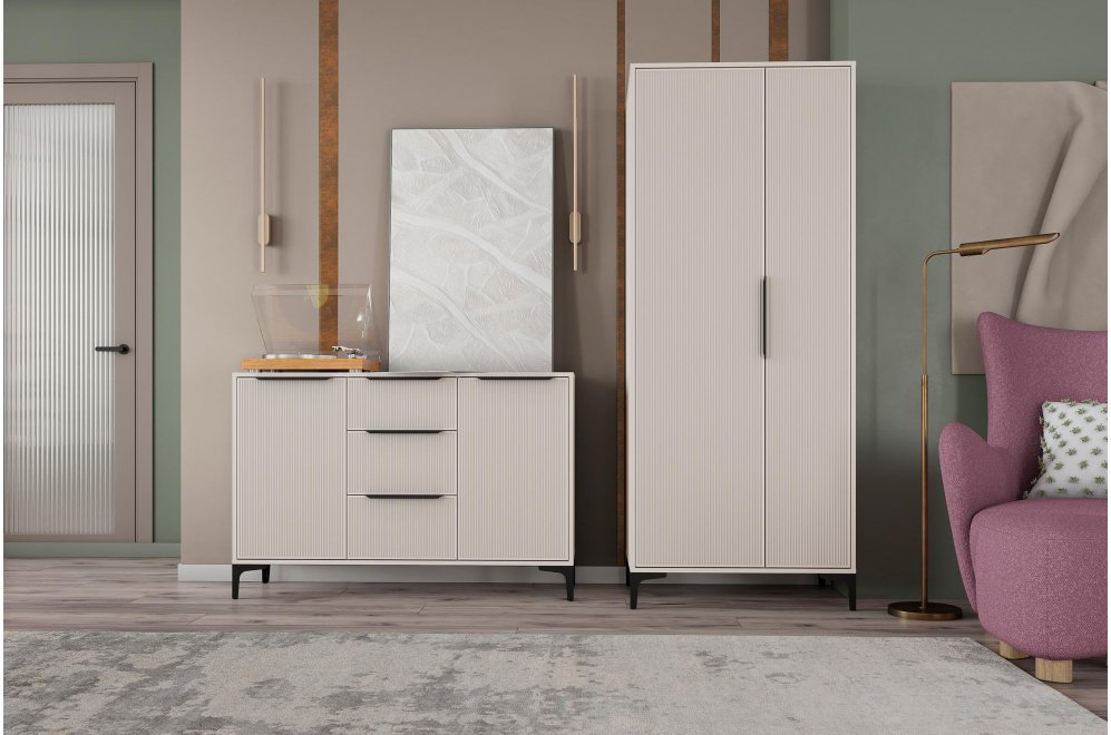 Модульная гостиная Иадама кашемир / кашемир комплектация 3