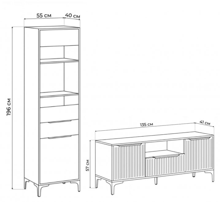 Модульная гостиная Иадама кашемир / кашемир комплектация 4
