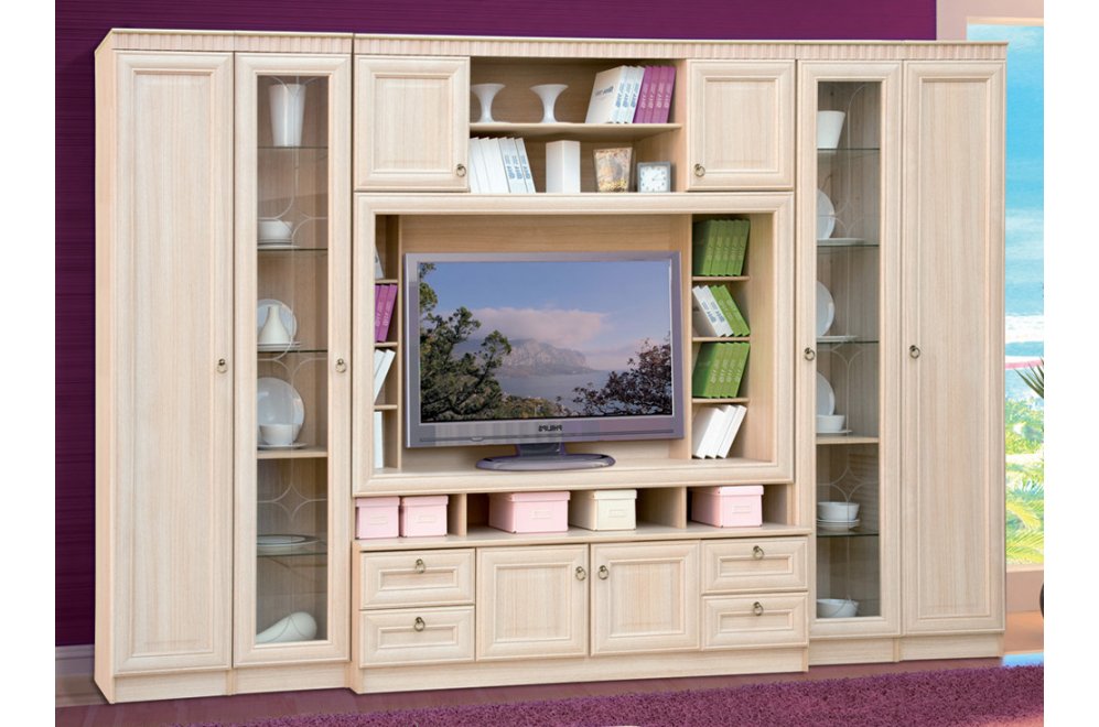 Модульная гостиная Инна денвер светлый комплектация 2