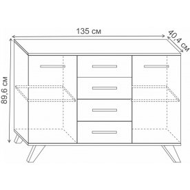Модульная гостиная Лаэль Сканди комплектация 1