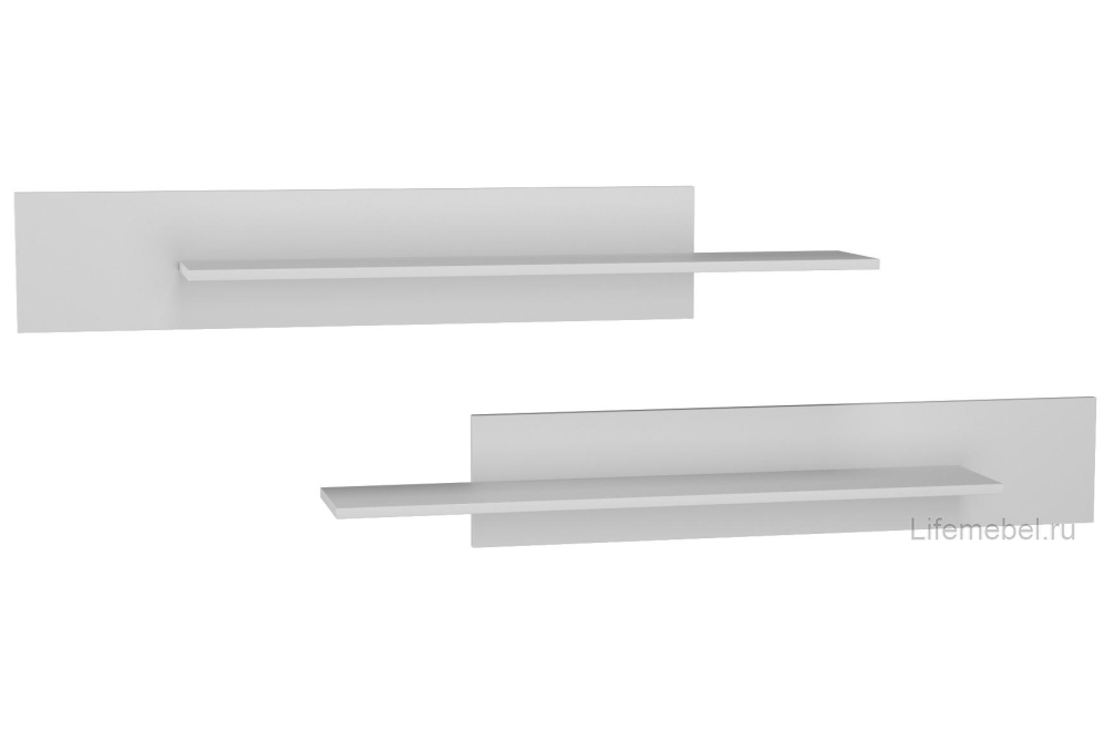 Модульная гостиная Лоук белый / белый глянец комплектация 4