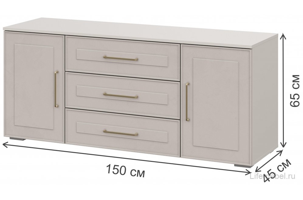 Модульная гостиная Мотру кашемир / шампань комплектация 2