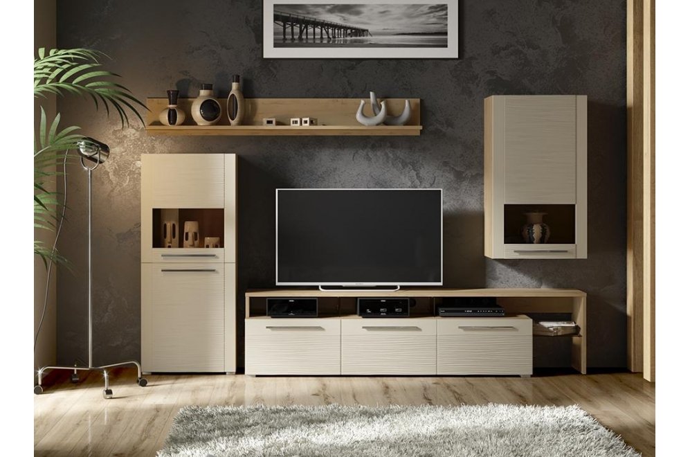 Модульная гостиная Николь 4 бунратти / фон бежевый