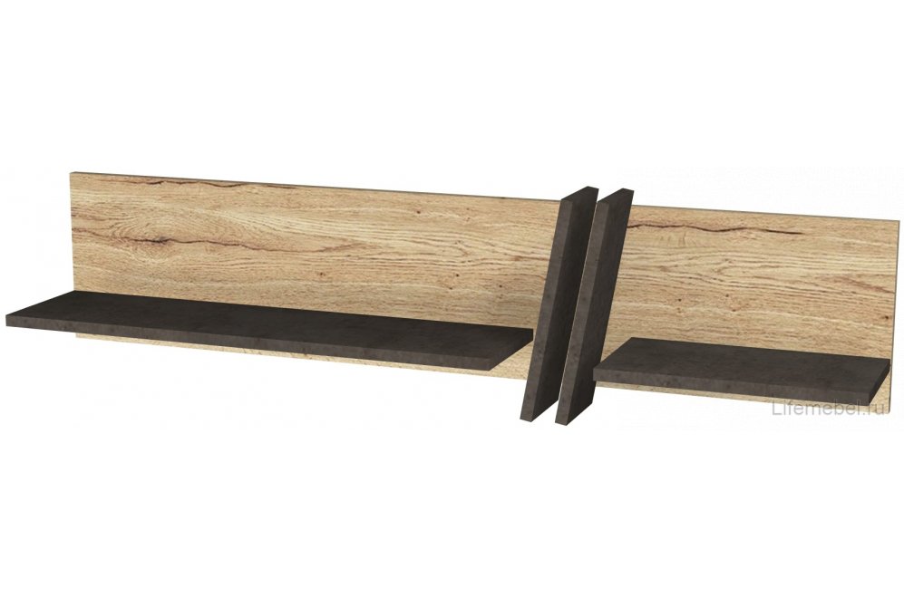 Модульная гостиная Стреза дуб галифакс натуральный / бетон чикаго темно-серый