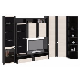 Стенка для гостиной Фиджи (комплектация 22) венге цаво / дуб белфорт