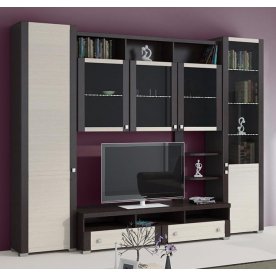 Стенка для гостиной Фиджи (комплектация 29) венге цаво / дуб белфорт