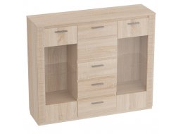 Комод Элана с баром дуб сонома / дуб сонома светлый