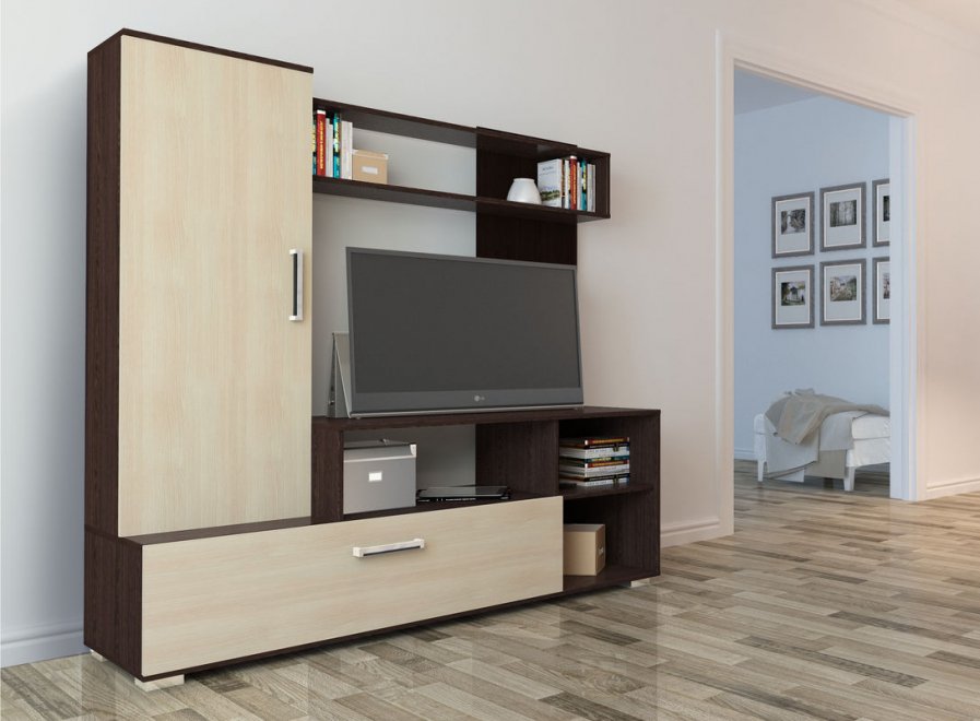 Стенка Женева венге мали / дуб молочный