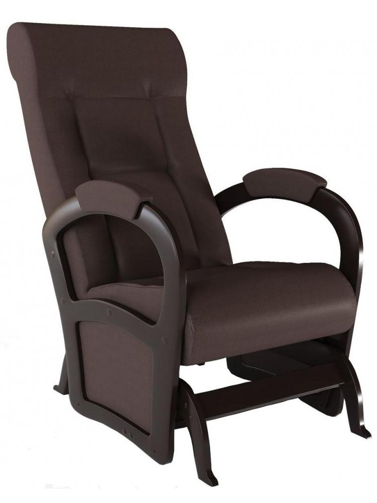Кресло-качалка Мартин экокожа венге