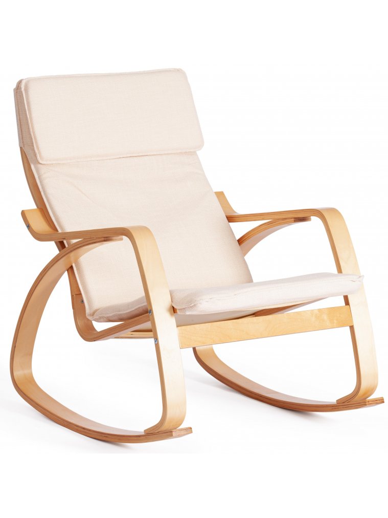 Кресло-качалка mod. AX3005 бежевое / дуб