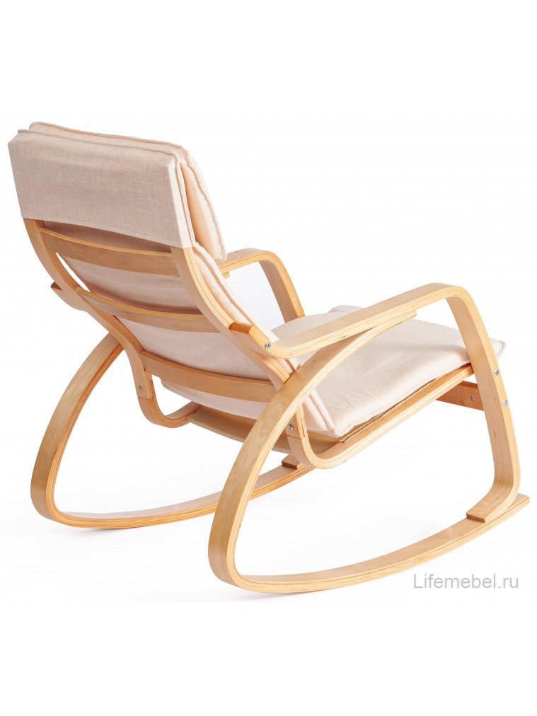 Кресло-качалка mod. AX3005 бежевое / дуб