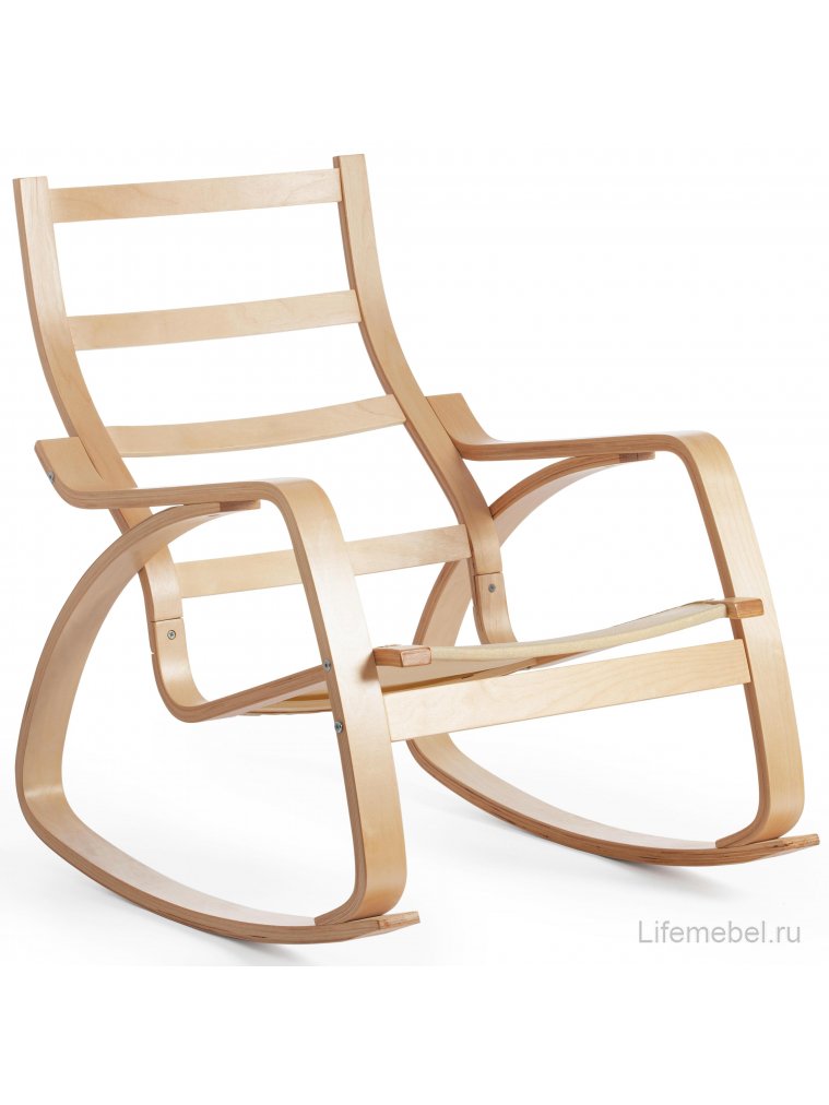 Кресло-качалка mod. AX3005 бежевое / дуб