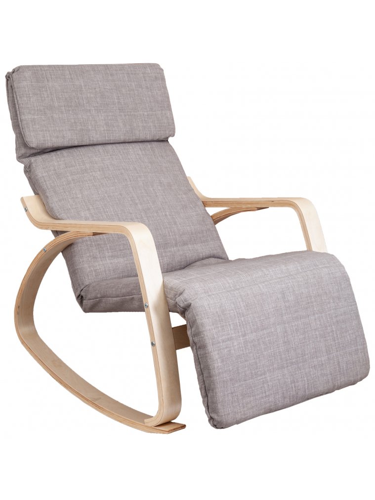 Кресло-качалка Smart ткань серая