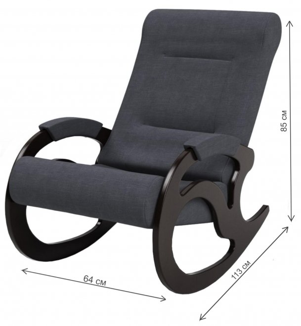 Кресло-качалка Вилла ткань графит