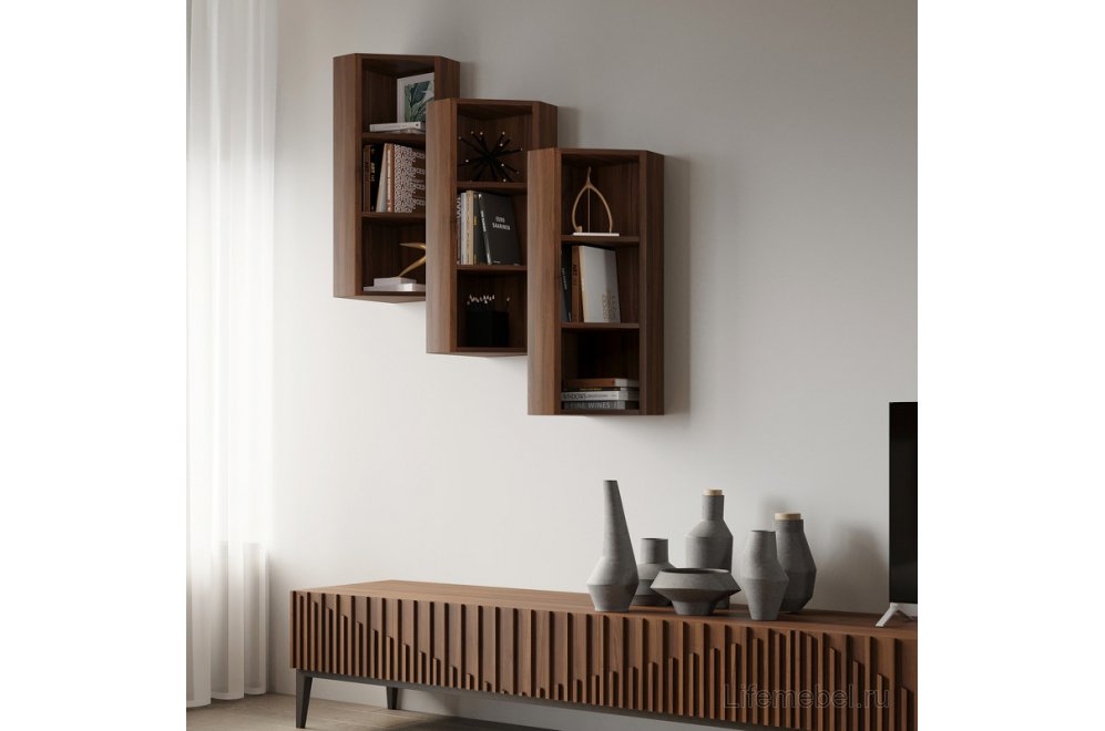 Шкаф навесной Menorca MDI.SN.MN.14 шпон ореха F V36F