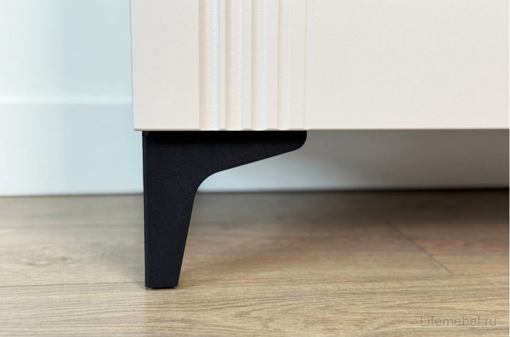 Тумба Рич кашемир / фрапучино матовый / черный