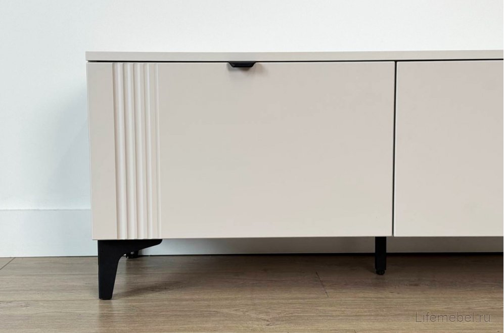 Тумба Рич кашемир / фрапучино матовый / черный