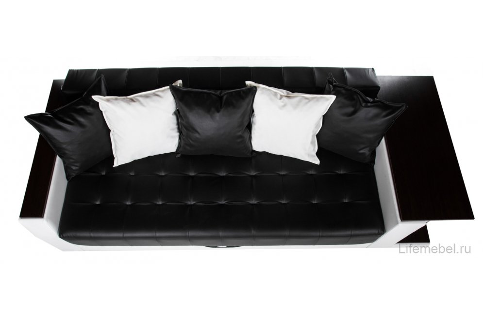 Диван Атлант черный / белый