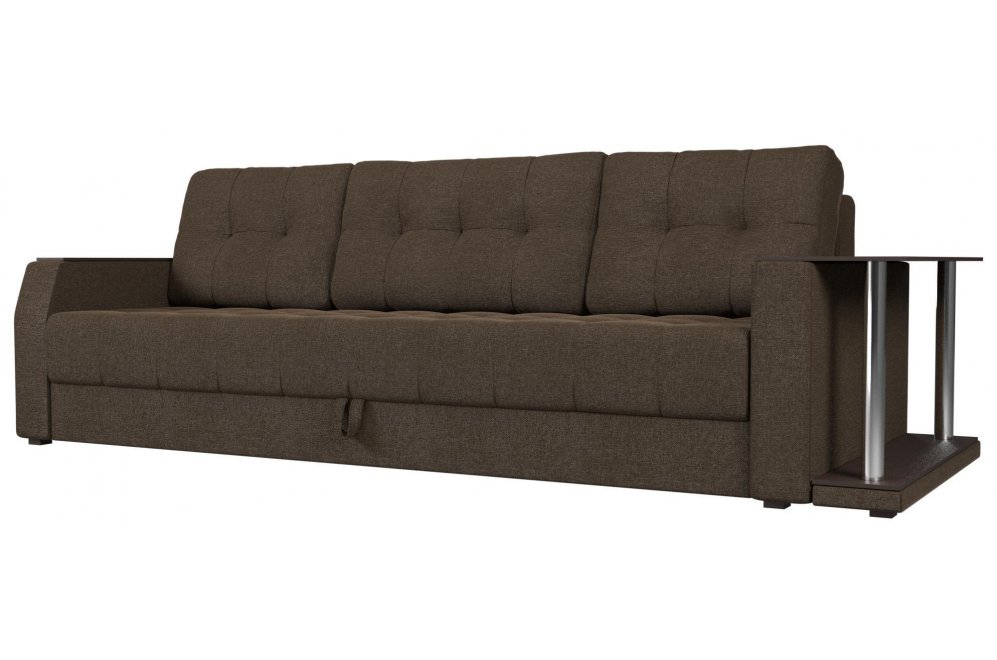 Диван Атлант правый рогожка коричневая