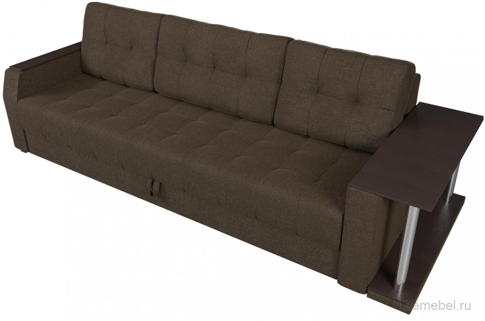 Диван Атлант правый рогожка коричневая