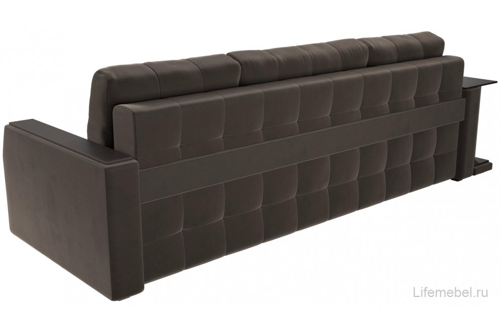 Диван Валента велюр коричневый
