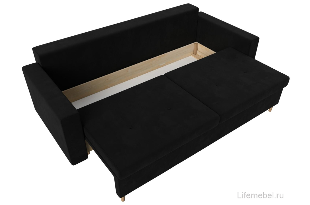 Диван Белфаст микровельвет черный