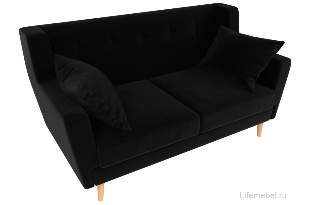 Диван Ривер-Арт 2 черный велюр