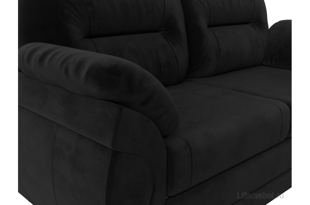 Диван Бруклин велюр черный