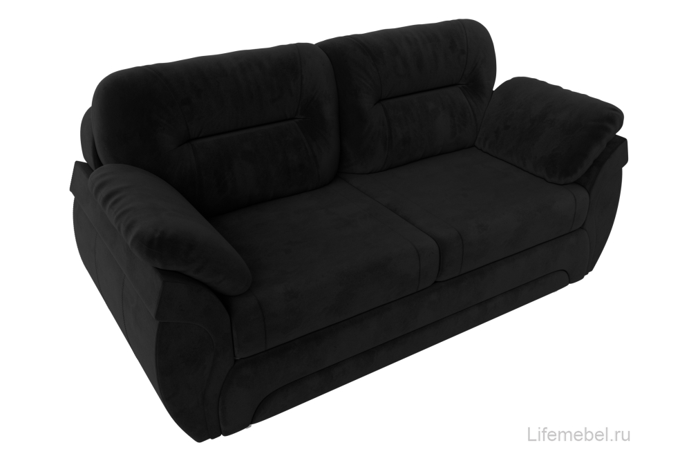 Диван Бруклин велюр черный