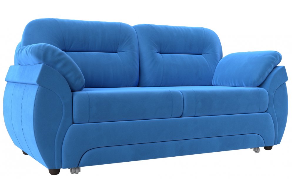 Диван Бруклин велюр голубой