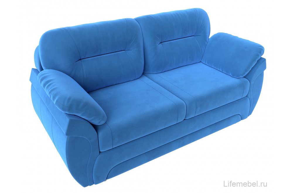 Диван Бруклин велюр голубой
