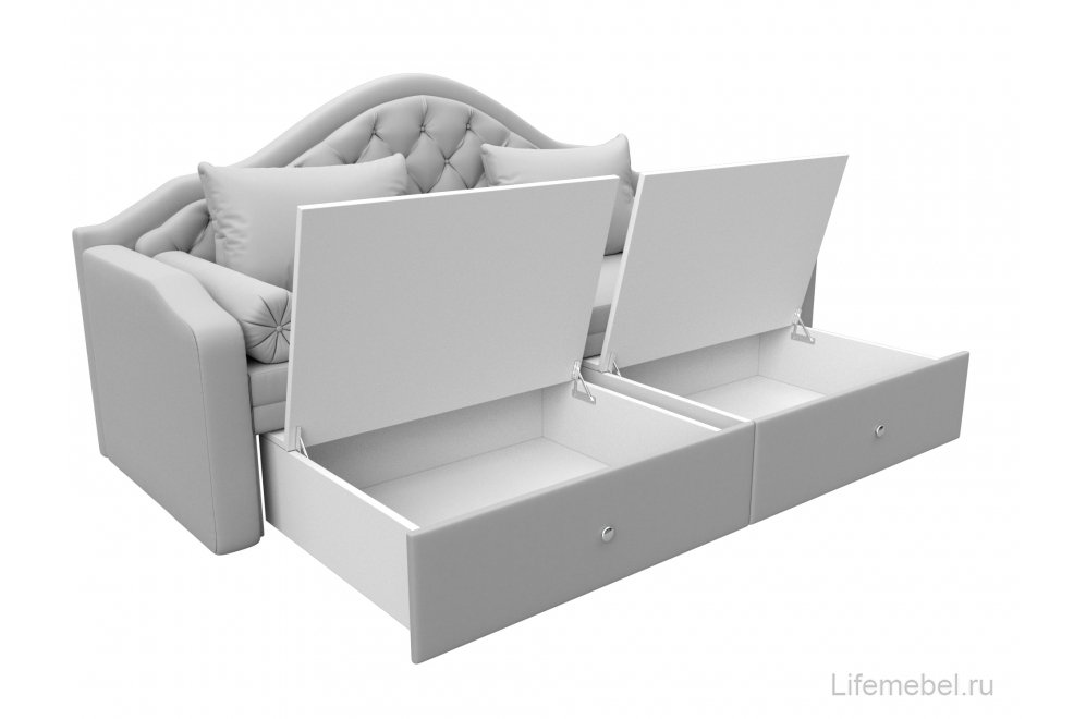 Диван детский Сойер эко кожа белый