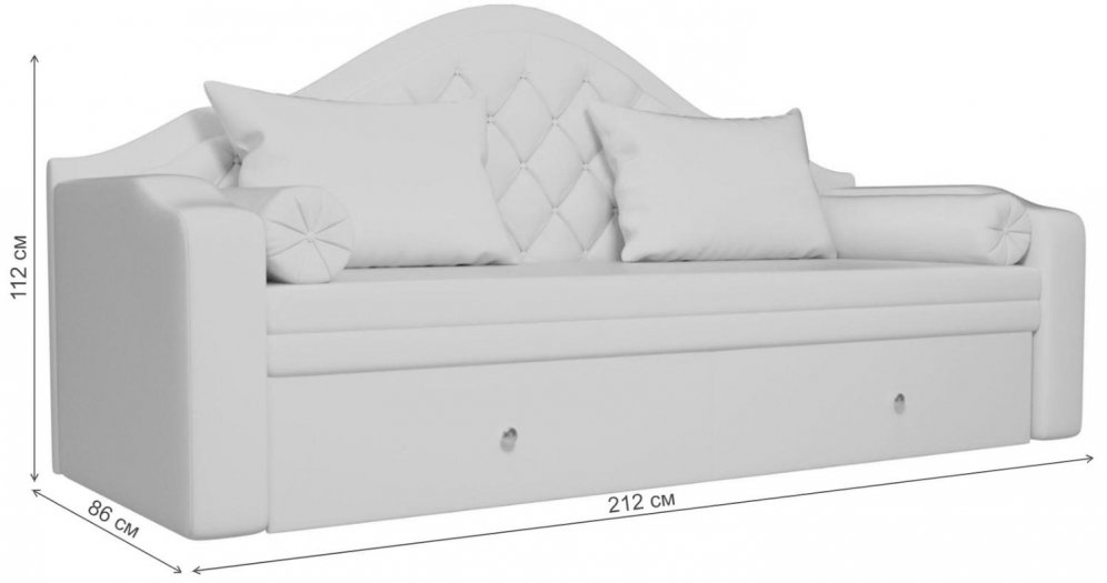 Диван детский Октава эко кожа бежевый