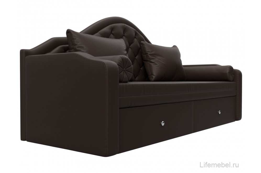 Диван детский Сойер эко кожа коричневый