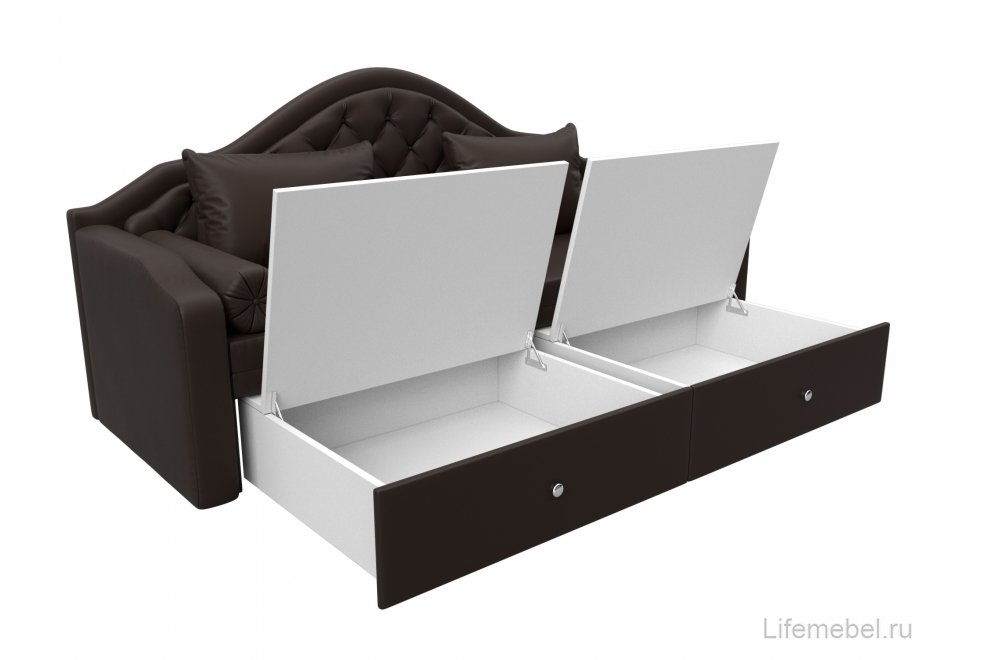 Диван детский Сойер эко кожа коричневый