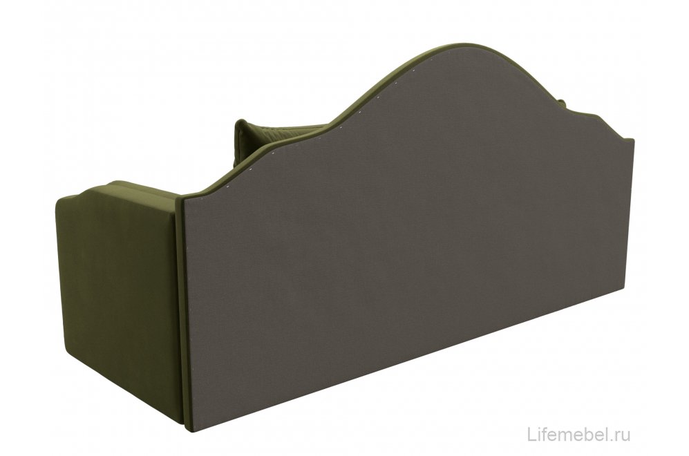 Диван прямой детский Октава микровельвет зеленый
