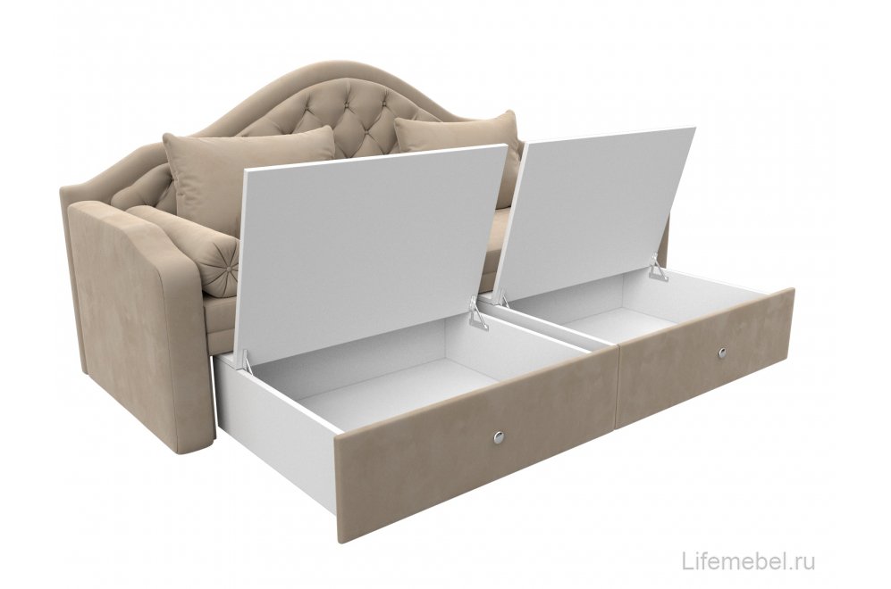 Диван детский Сойер велюр MR бежевый
