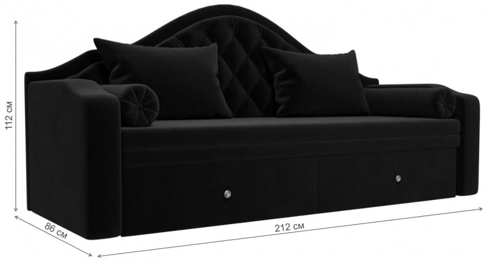 Диван детский Октава велюр MR зеленый