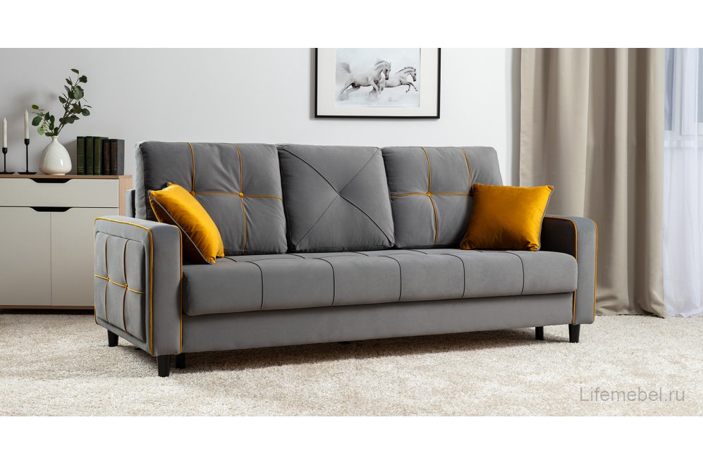 Диван Черри Н ТД 287 irida 21 / эвита умбер горчичный 109