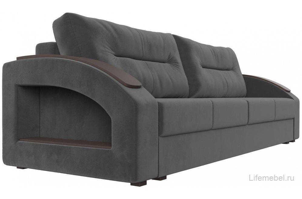 Диван Канзас велюр серый