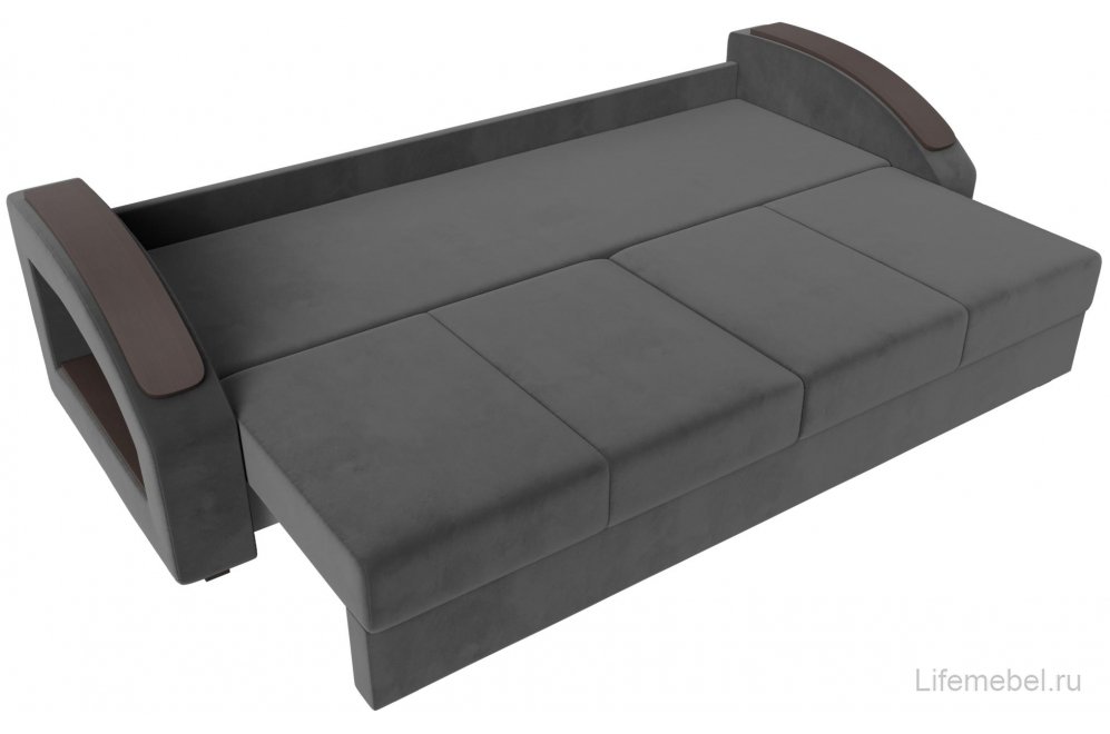 Диван Канзас велюр серый