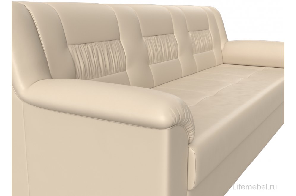 Диван Карелия бежевая экокожа