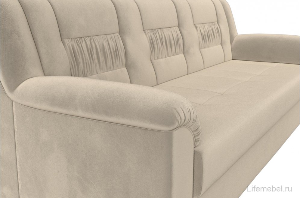 Диван Карелия бежевый микровельвет