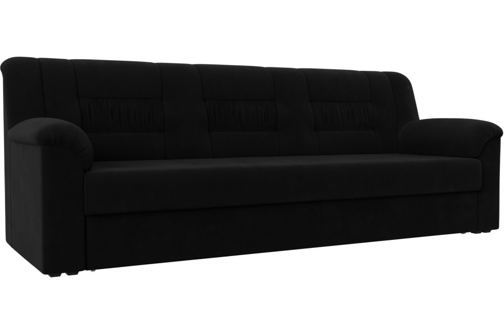 Диван Карелия черный микровельвет