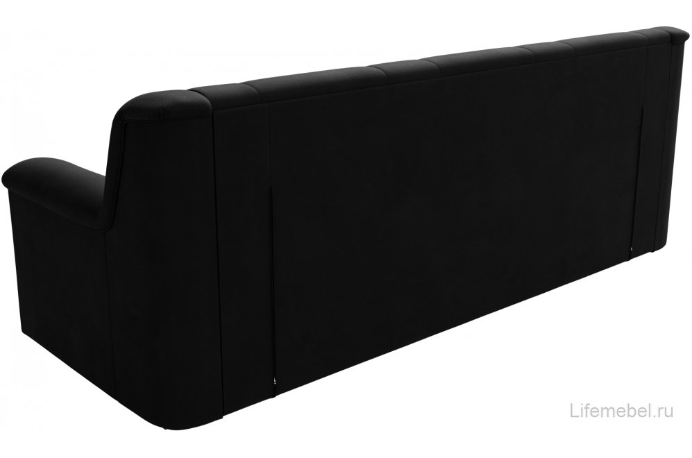 Диван Карелия черный микровельвет