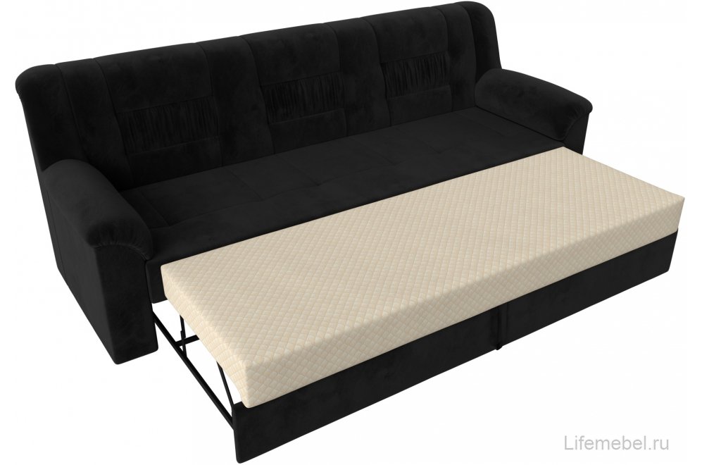 Диван Карелия черный велюр