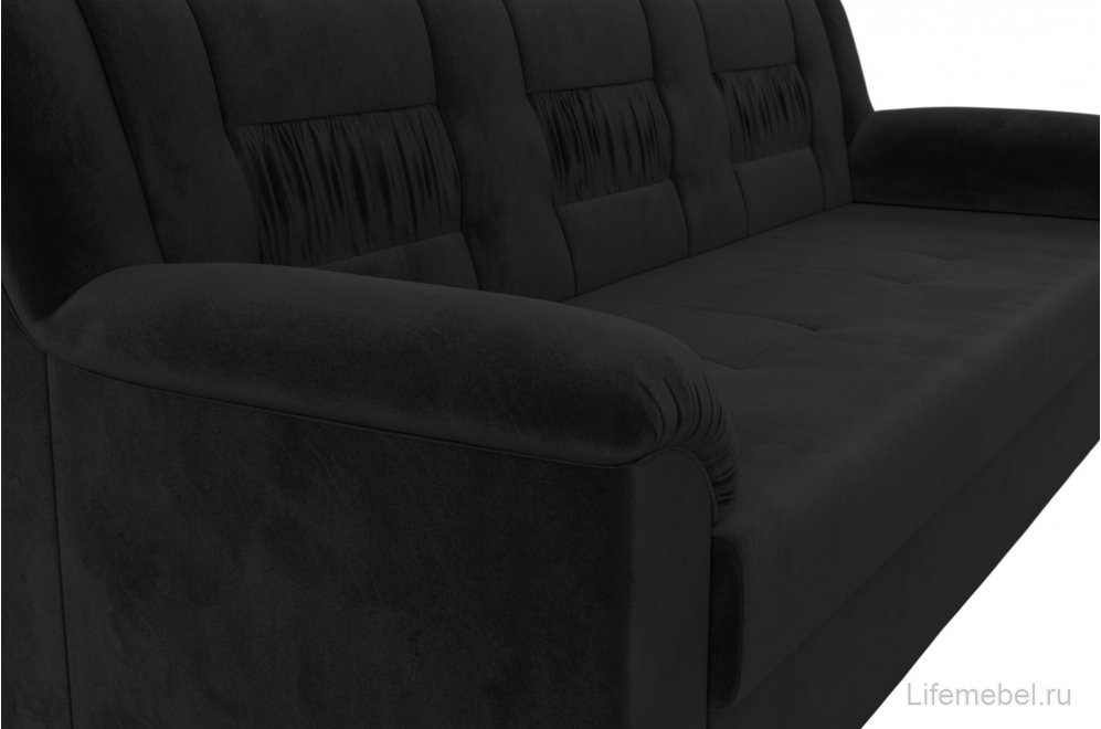 Диван Карелия черный велюр
